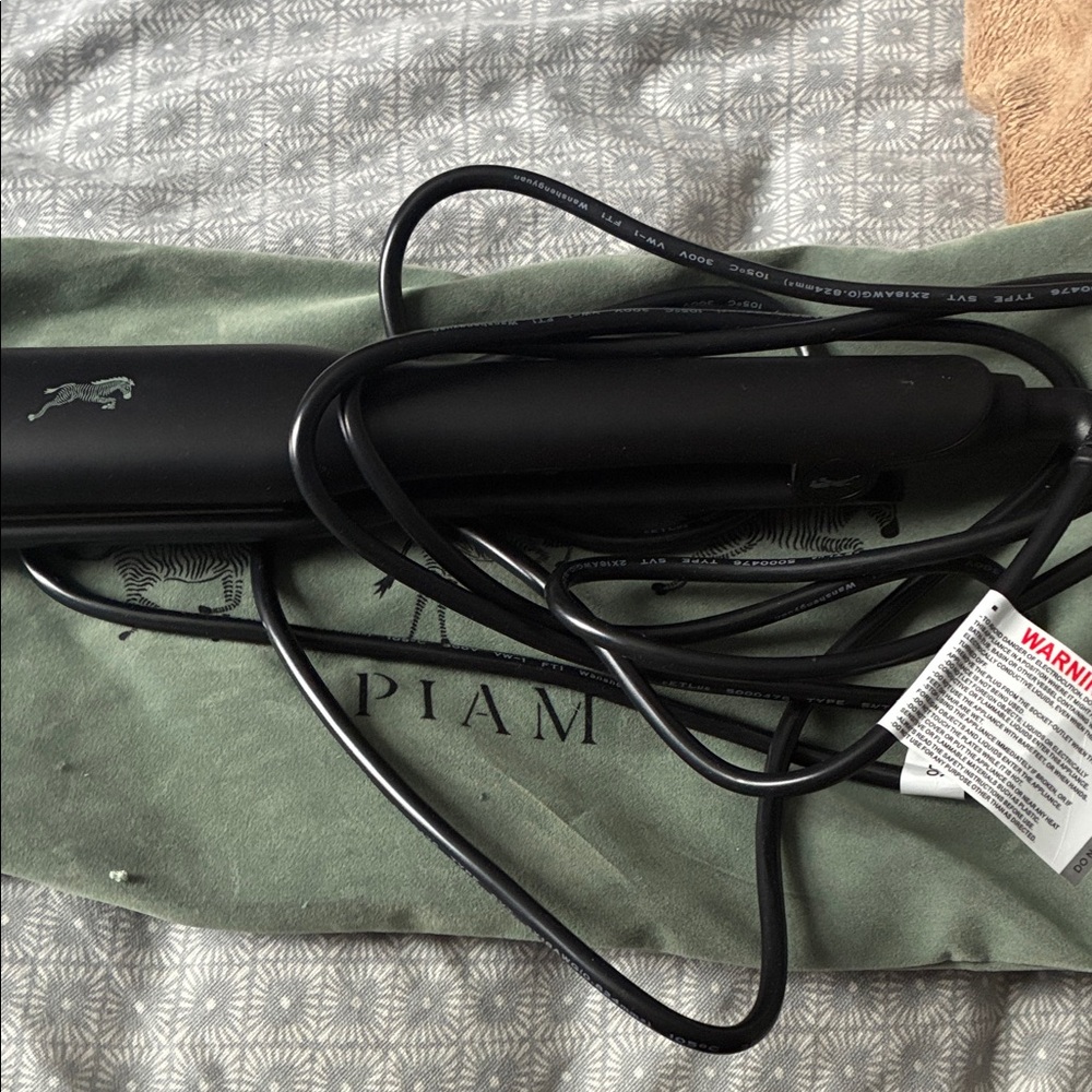 Black Hair Straightener with Green Case